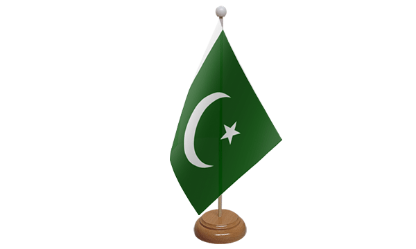 Pakistan Small Flag with Wooden Stand